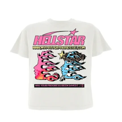 New White Hellstar Pixel T-shirt