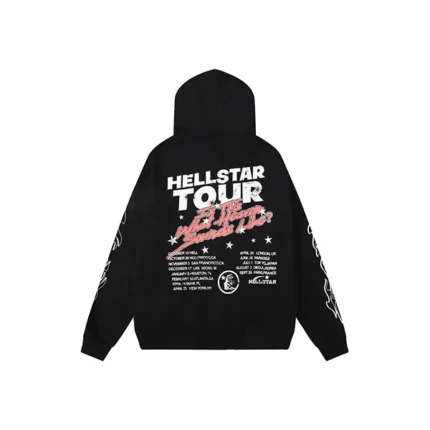 Black Hellstar Studios Tour Records Hoodie