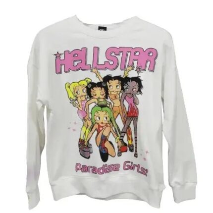 White Hellstar Paradise Girls Long Sleeve Tee